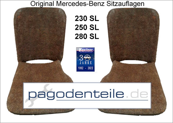 Sitzauflagen Gummihaar Mercedes 230 SL - 280 SL Pagode
